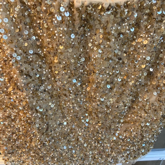 Zara gold and pearl beaded mini skirt. - Picture 5 of 5